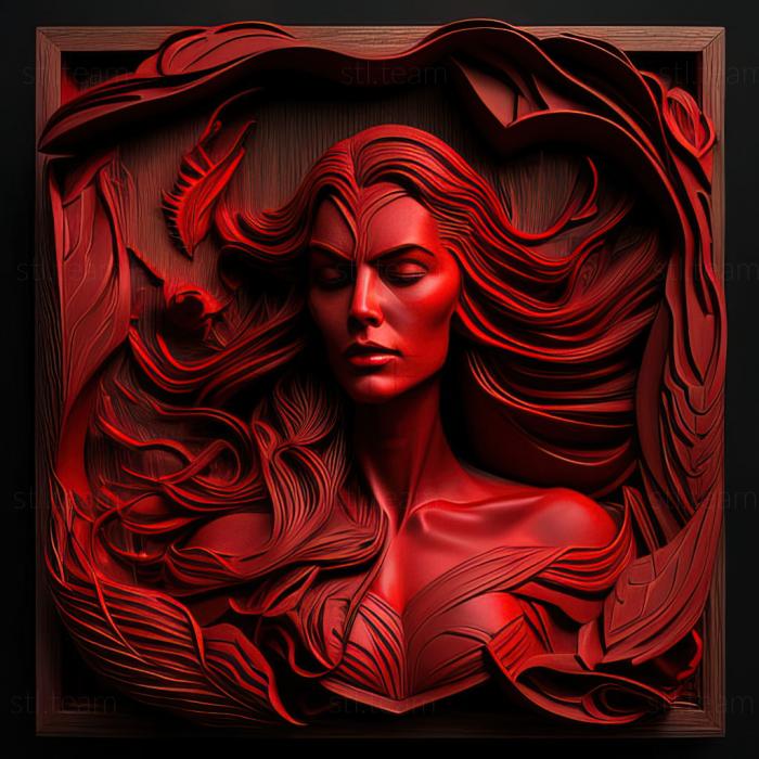 3D модель St Scarlet Witch Marvel Universe (STL)